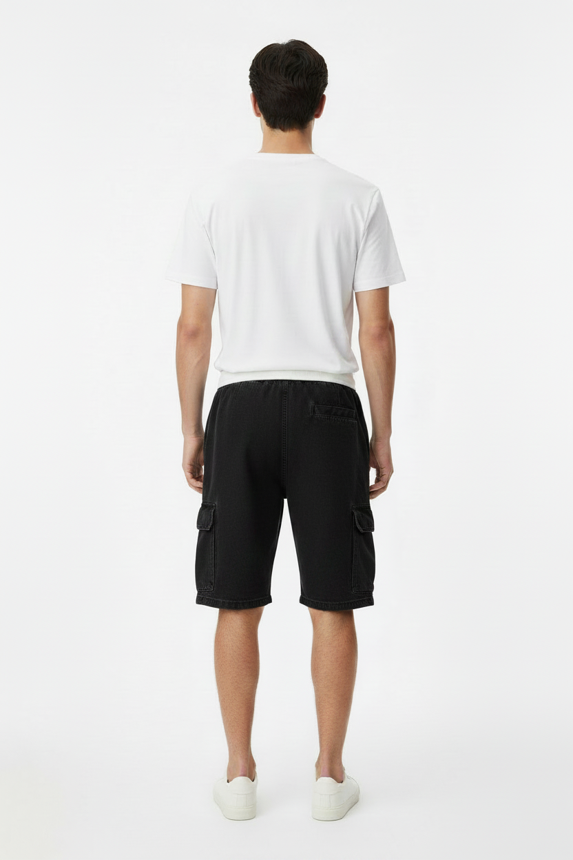 Black Denim Shorts For Men