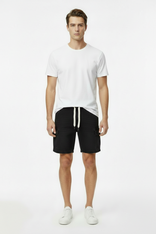 Black Denim Shorts For Men