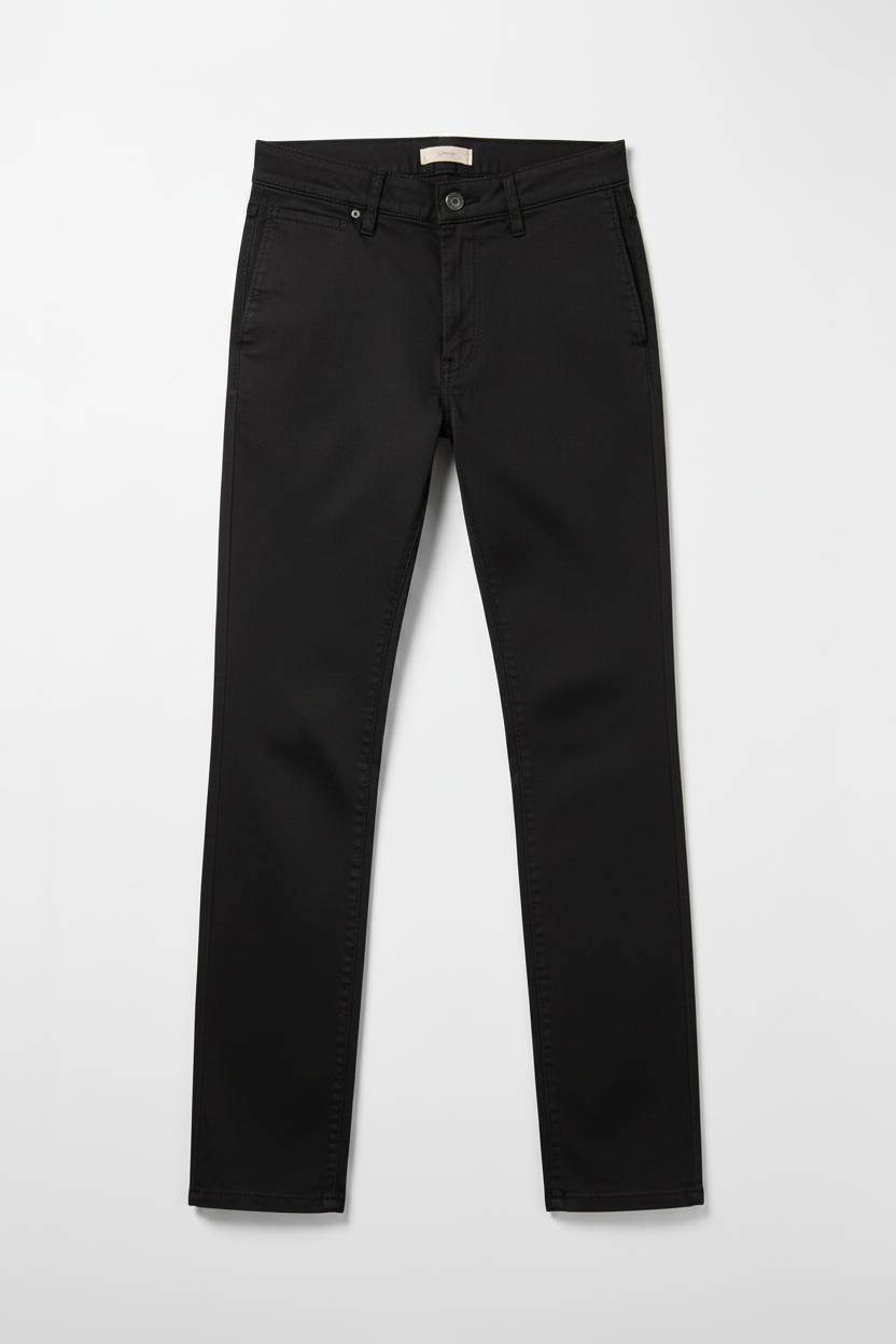 Black Cotton Trousers For Men