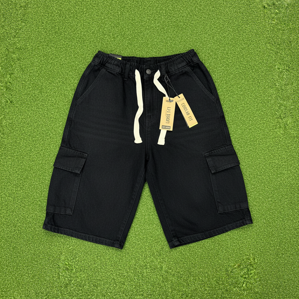 Black Denim Shorts For Men