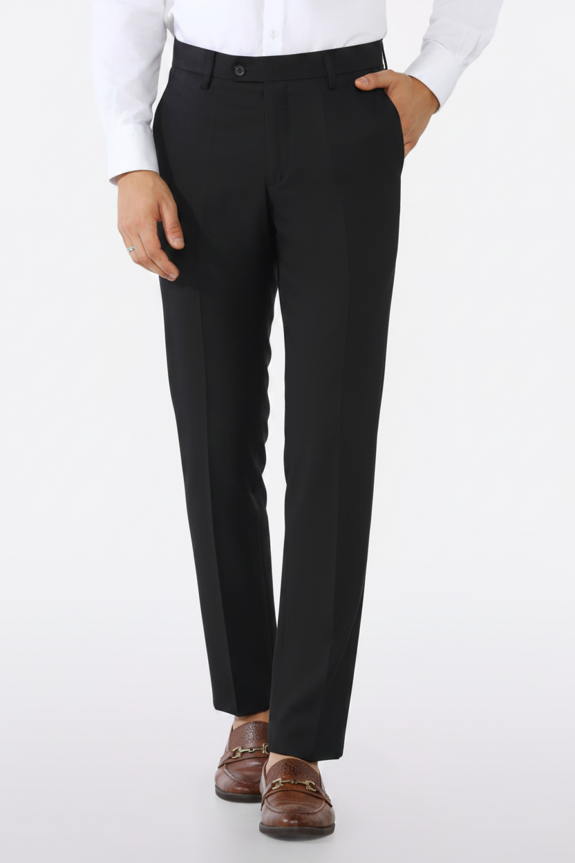 Black Regular Fit Dress Pant