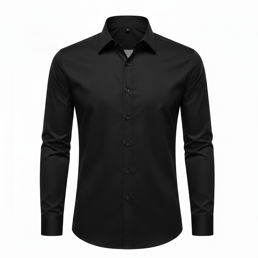 Plain Black Dress Shirt