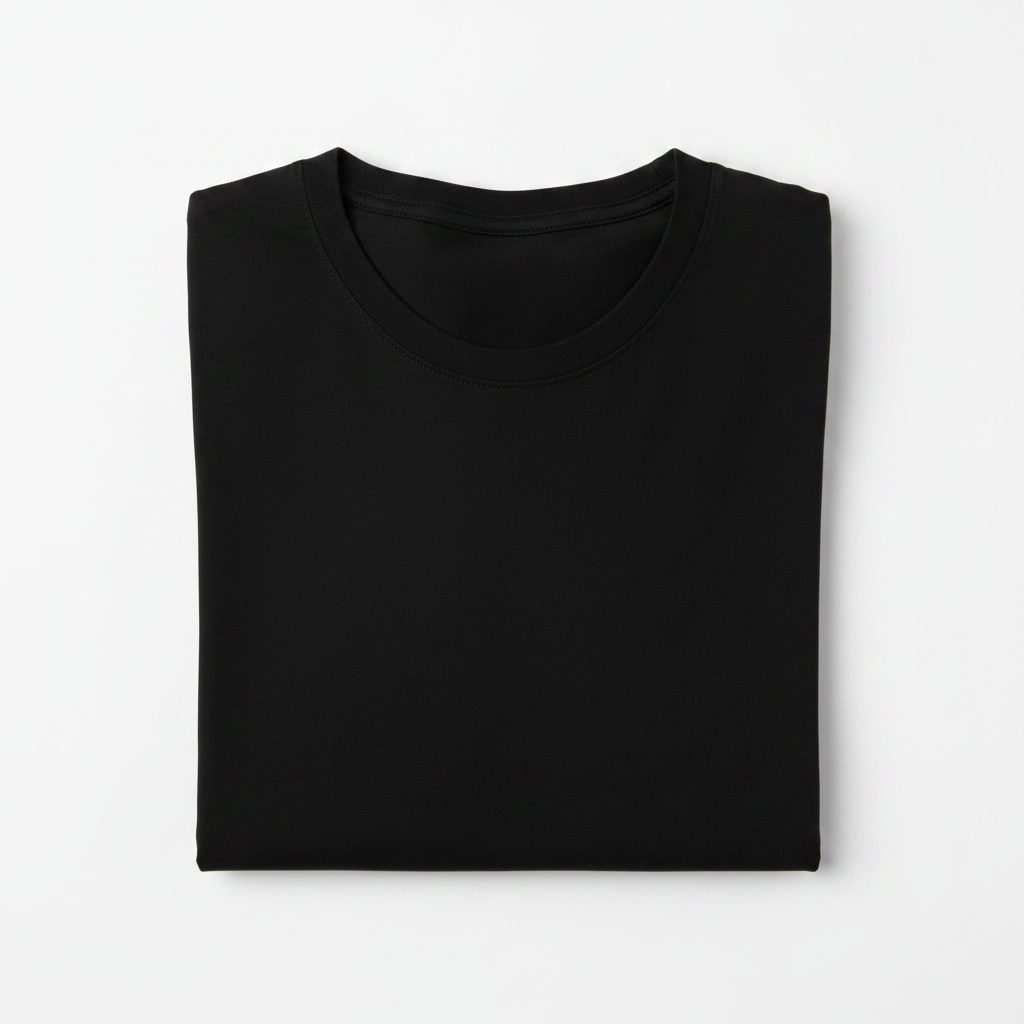 Plain Black T-Shirt For Men