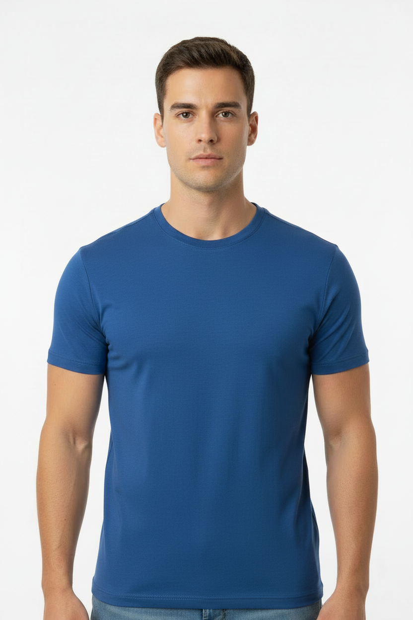 Plain Blue T-Shirt For Men