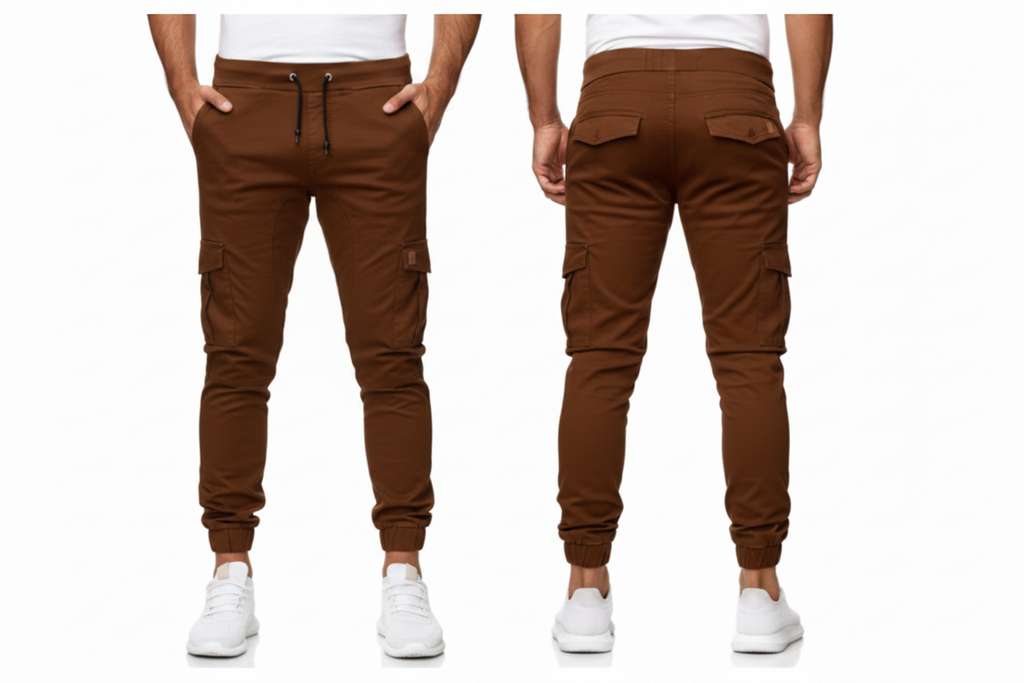 Brown Cargo Trousers For Men