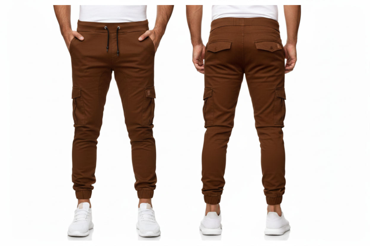 Brown Cargo Trousers For Men