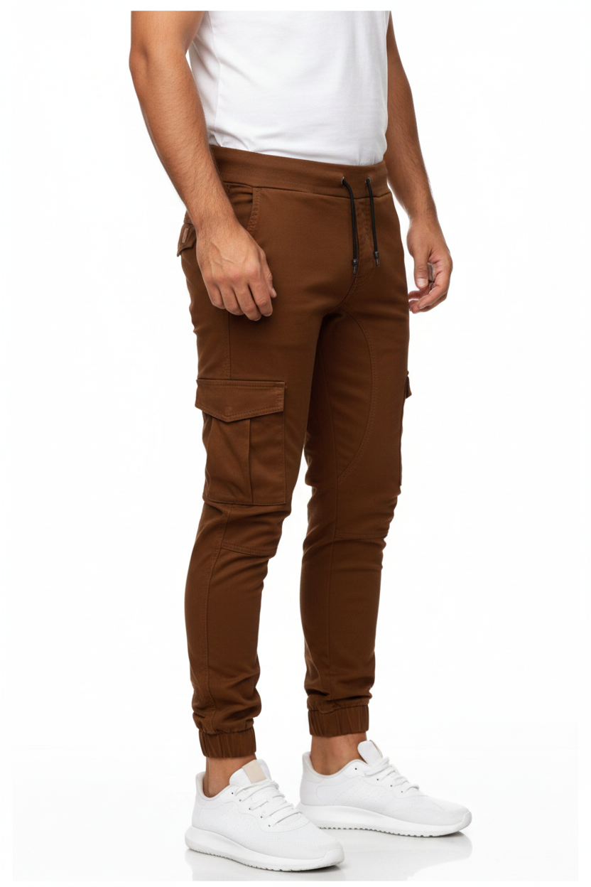 Brown Cargo Trousers For Men