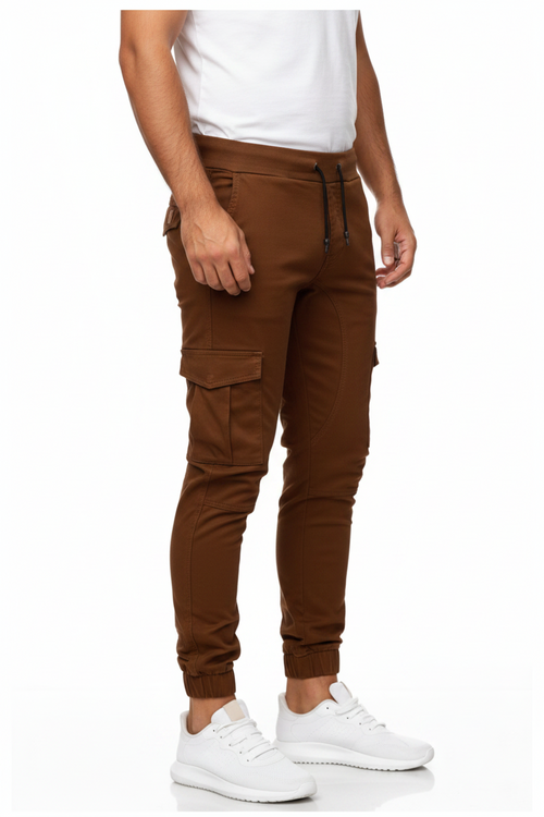 Brown Cargo Trousers For Men