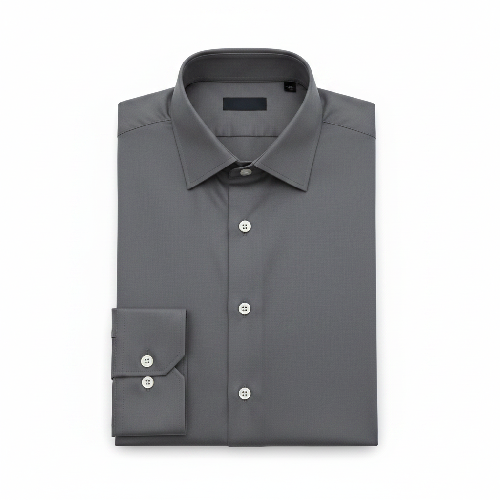 Plain Dark Gray Dress Shirt