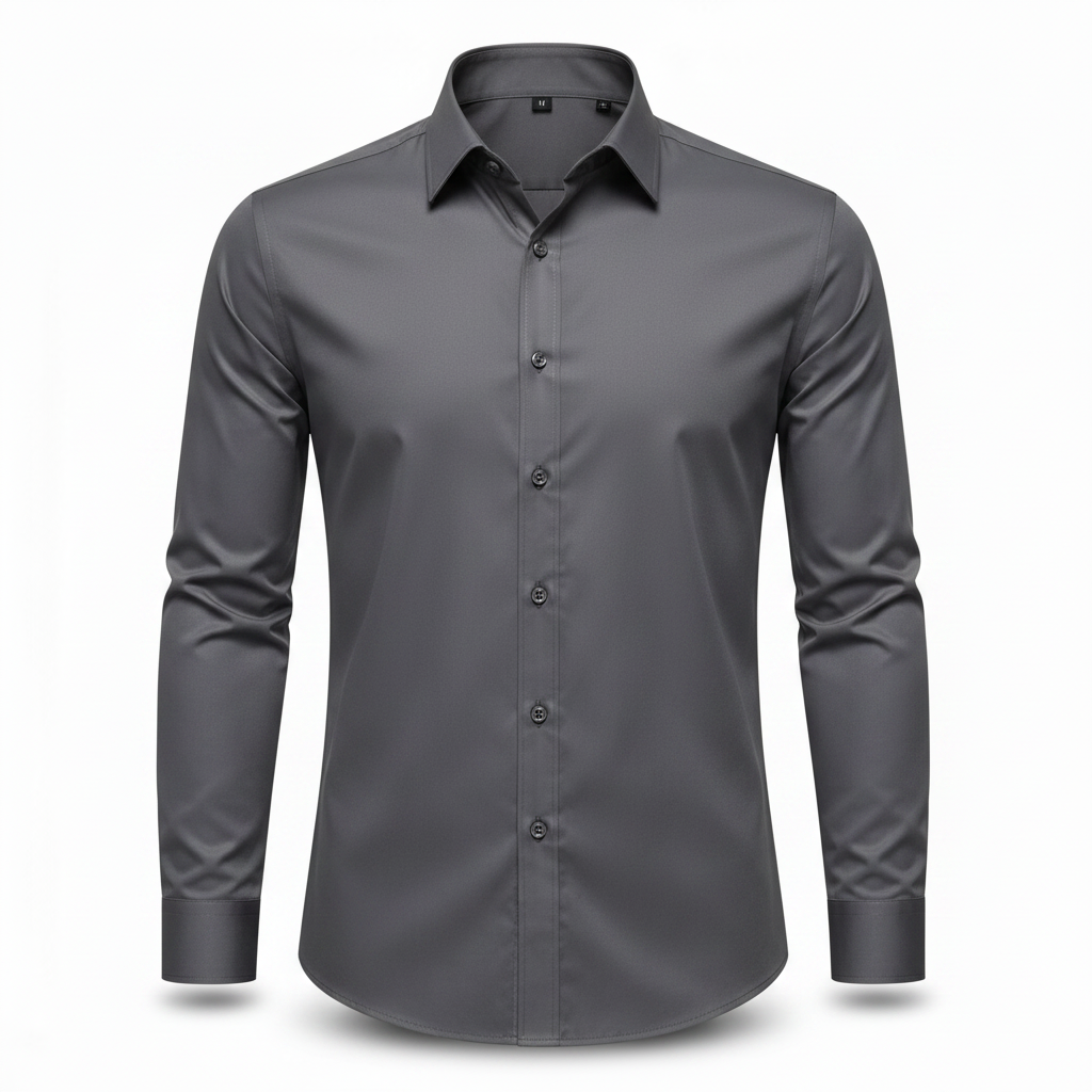 Plain Dark Gray Dress Shirt