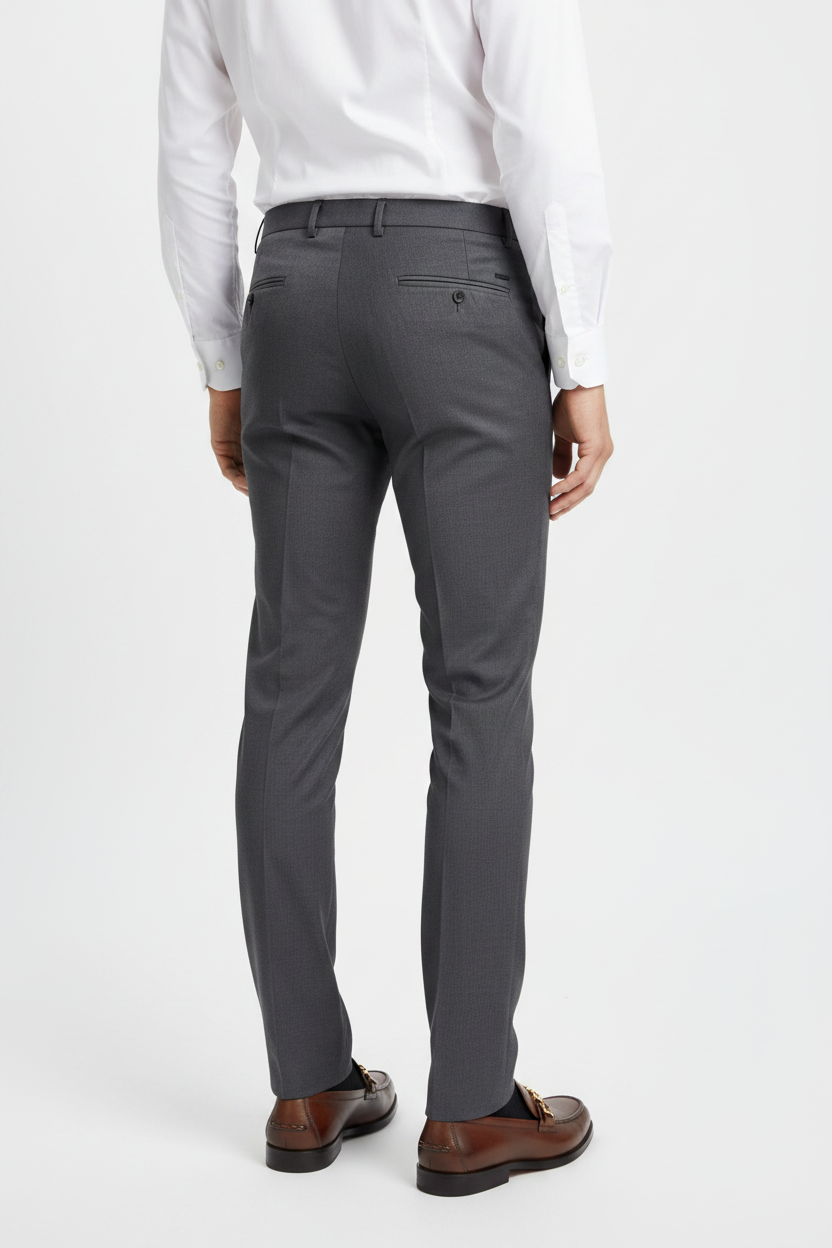 Dark Gray Regular Fit Dress Pant