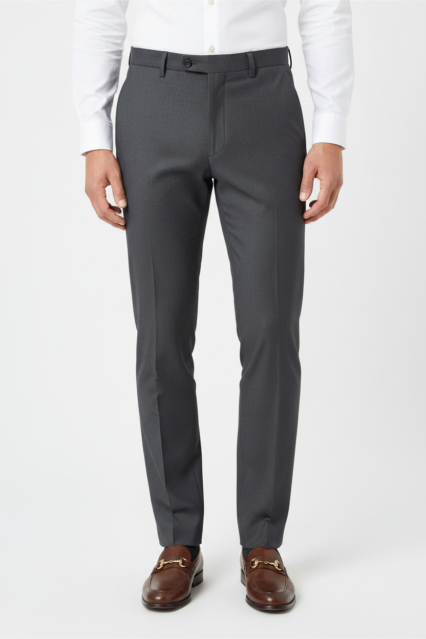 Dark Gray Regular Fit Dress Pant
