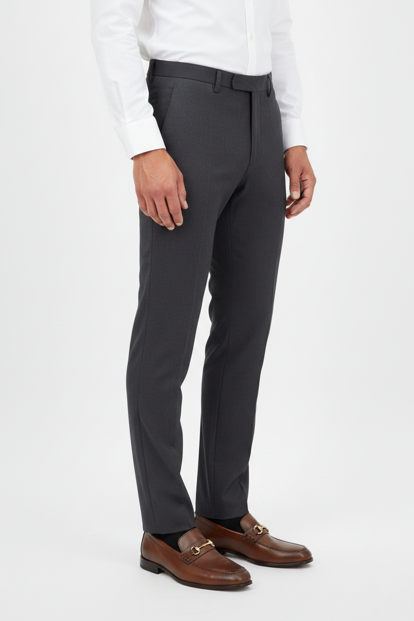 Dark Gray Regular Fit Dress Pant