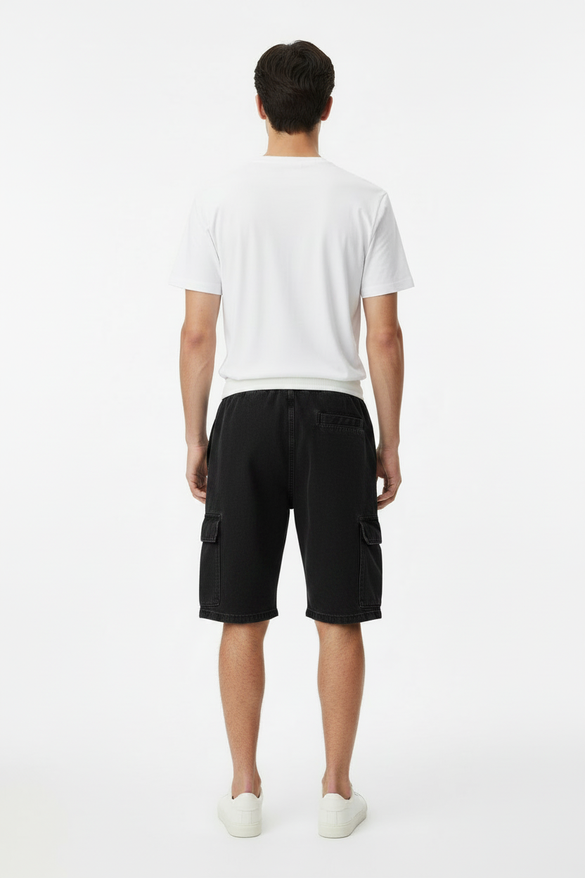 Dark Wash Denim Shorts For Men