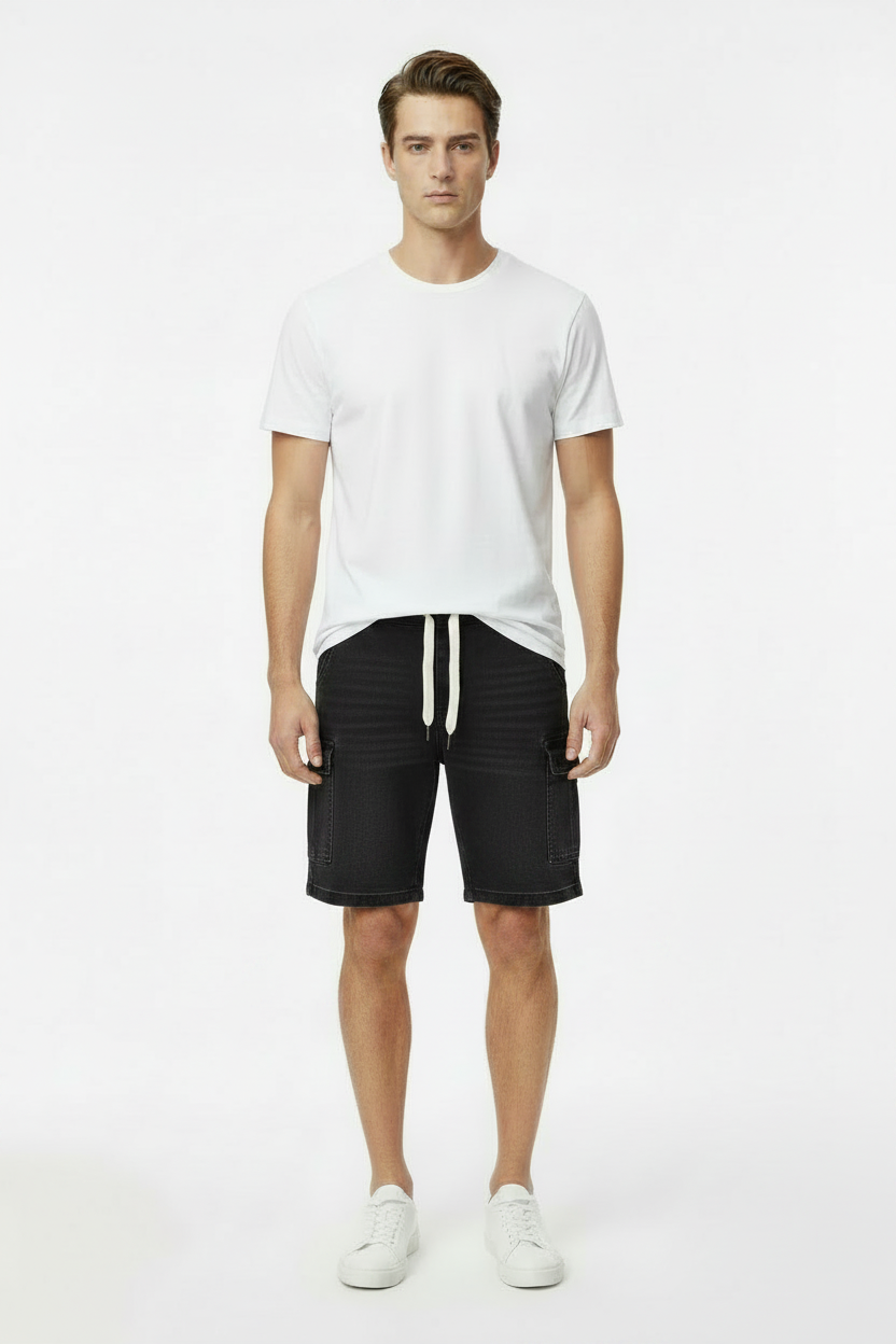 Dark Wash Denim Shorts For Men
