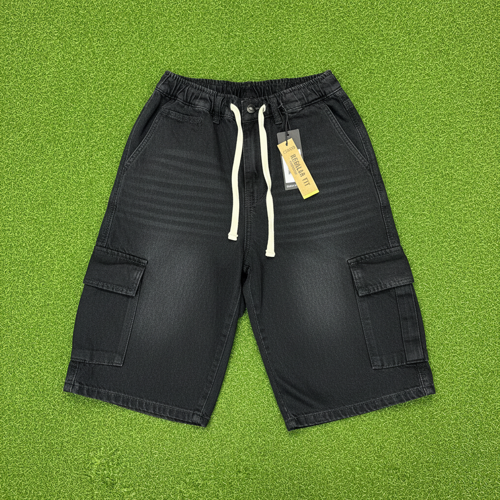 Dark Wash Denim Shorts For Men