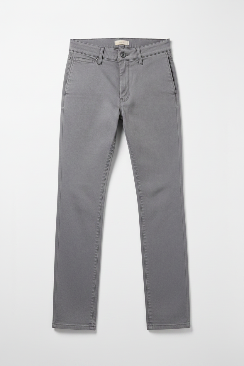 Gray Cotton Trousers For Men
