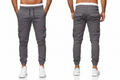 Gray Cargo Trousers For Men