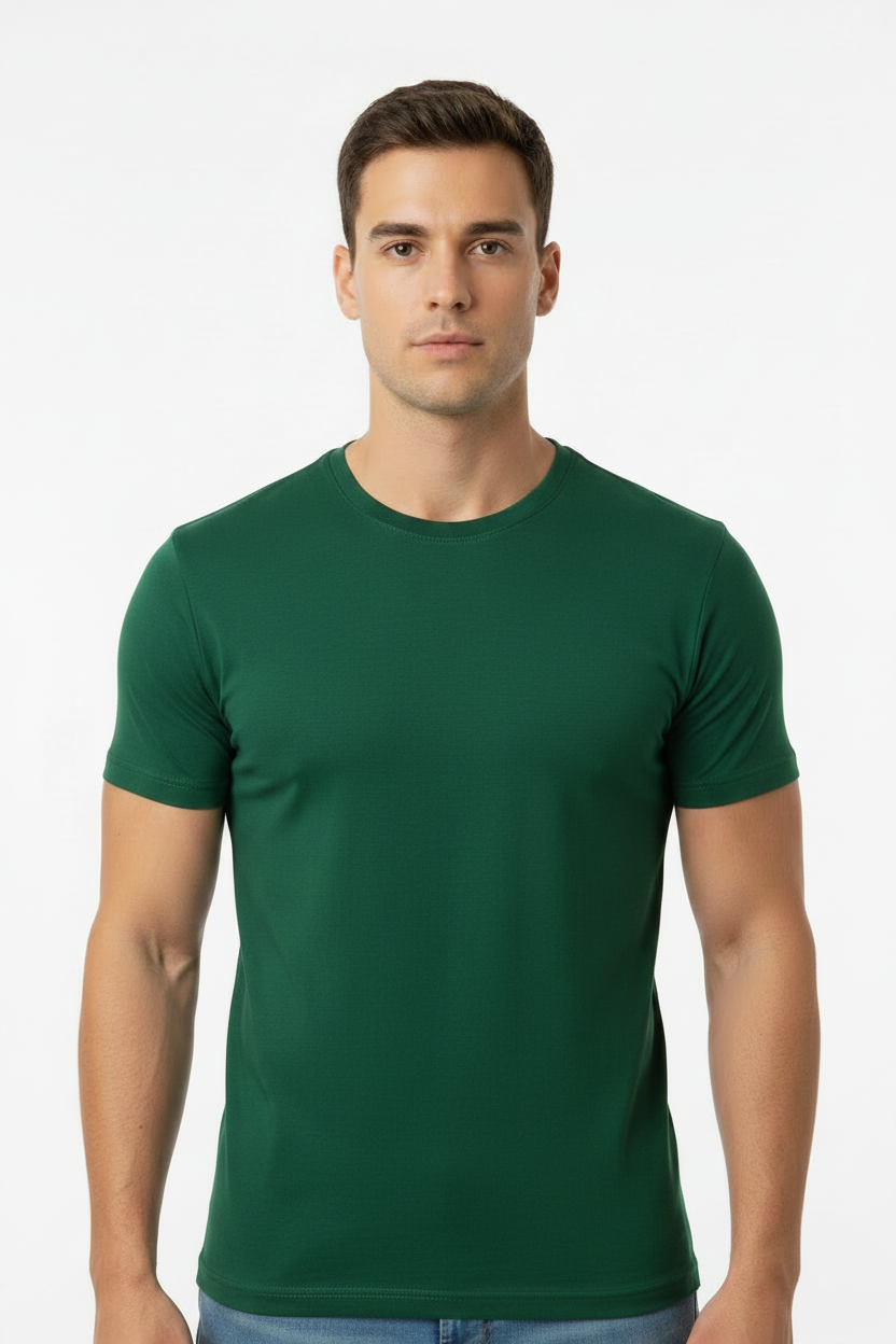 Plain Green T-Shirt For Men