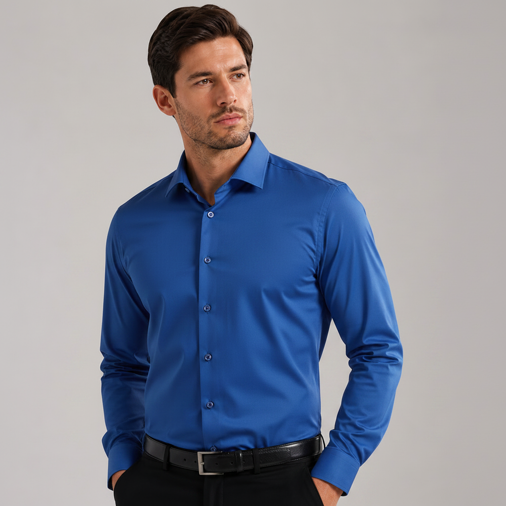 Plain Blue Dress Shirt