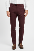 Maroon Regular Fit Dress Pant