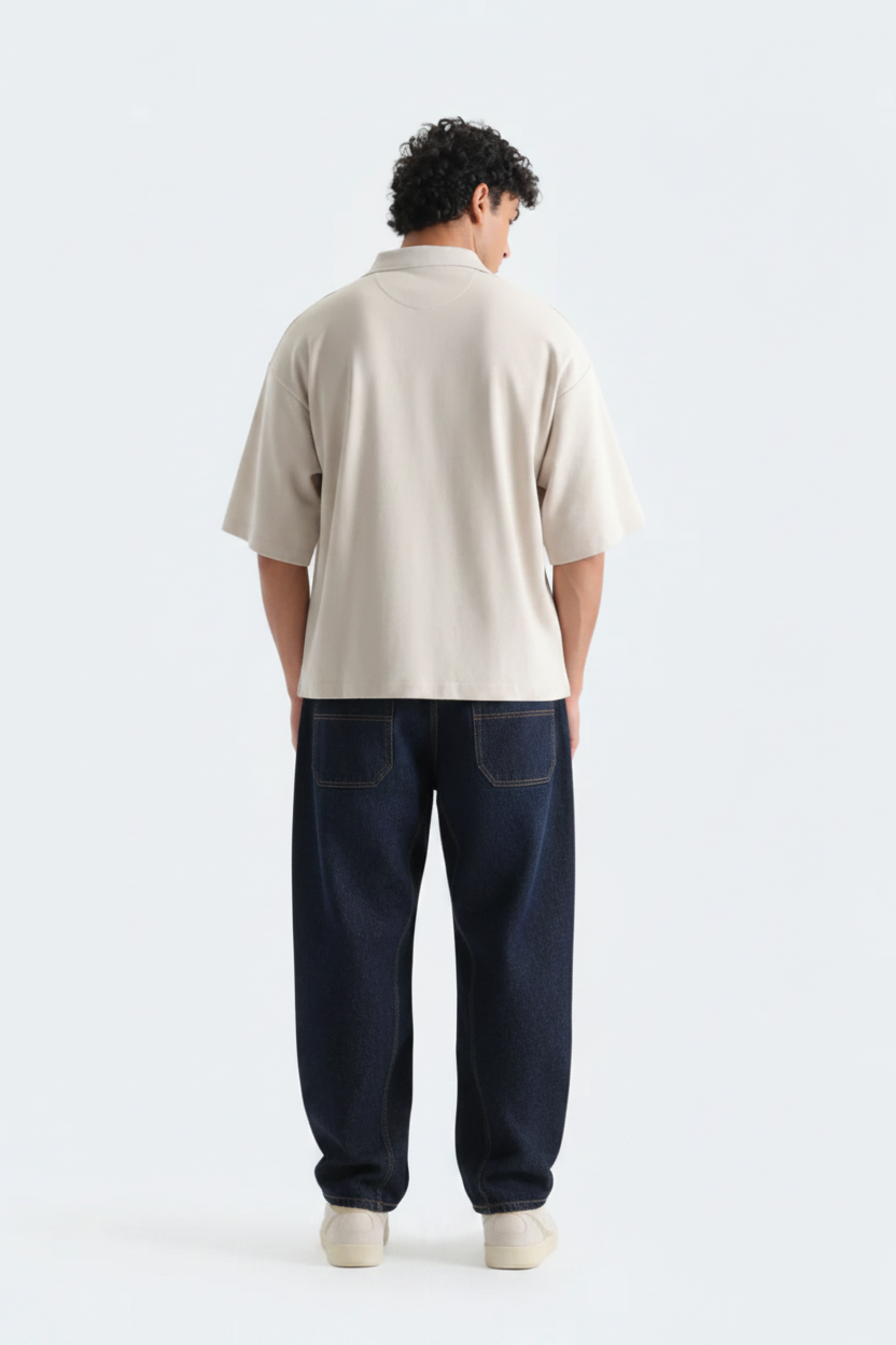 Midnight Navy Balloon Fit Jeans