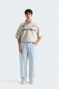 Ice-Blue Balloon Fit Jeans