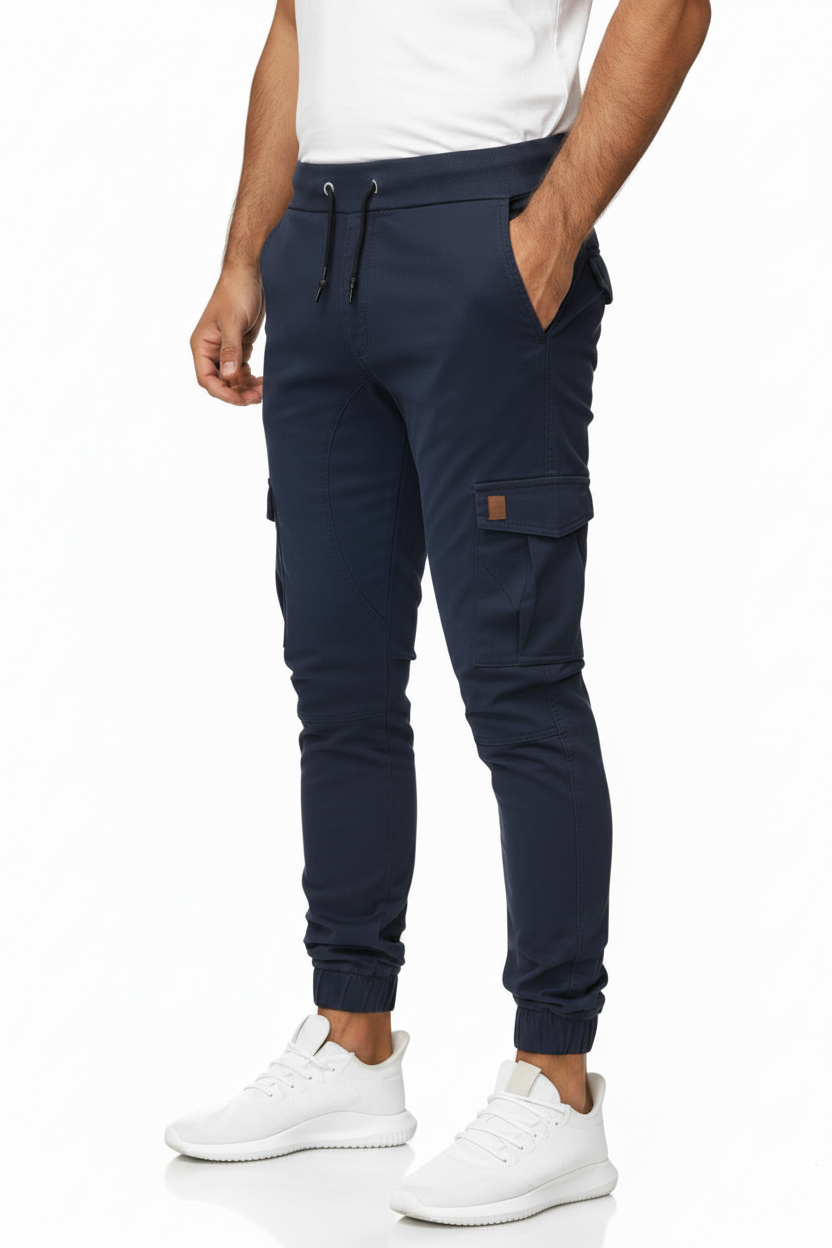 Navy Cargo Trousers For Men