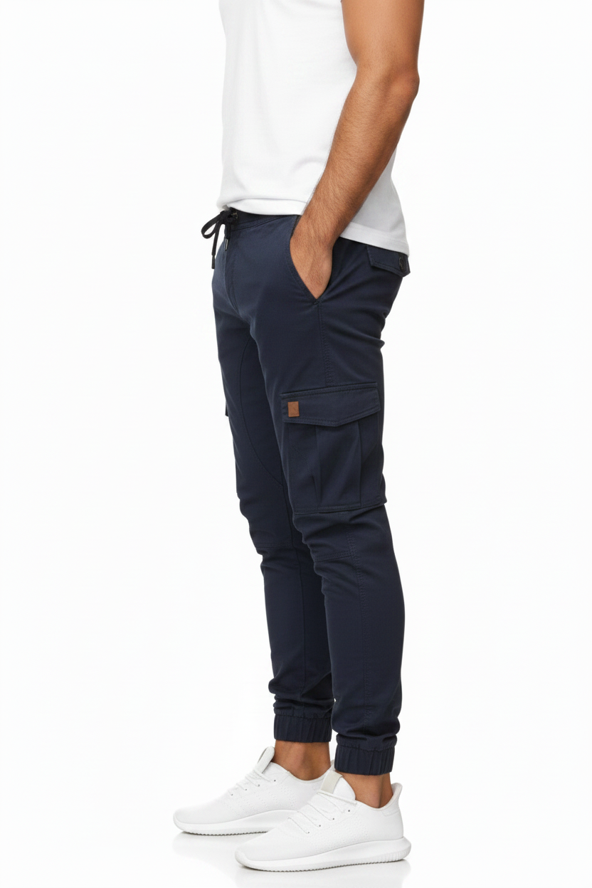 Navy Cargo Trousers For Men