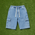 Sky Blue Denim Shorts For Men