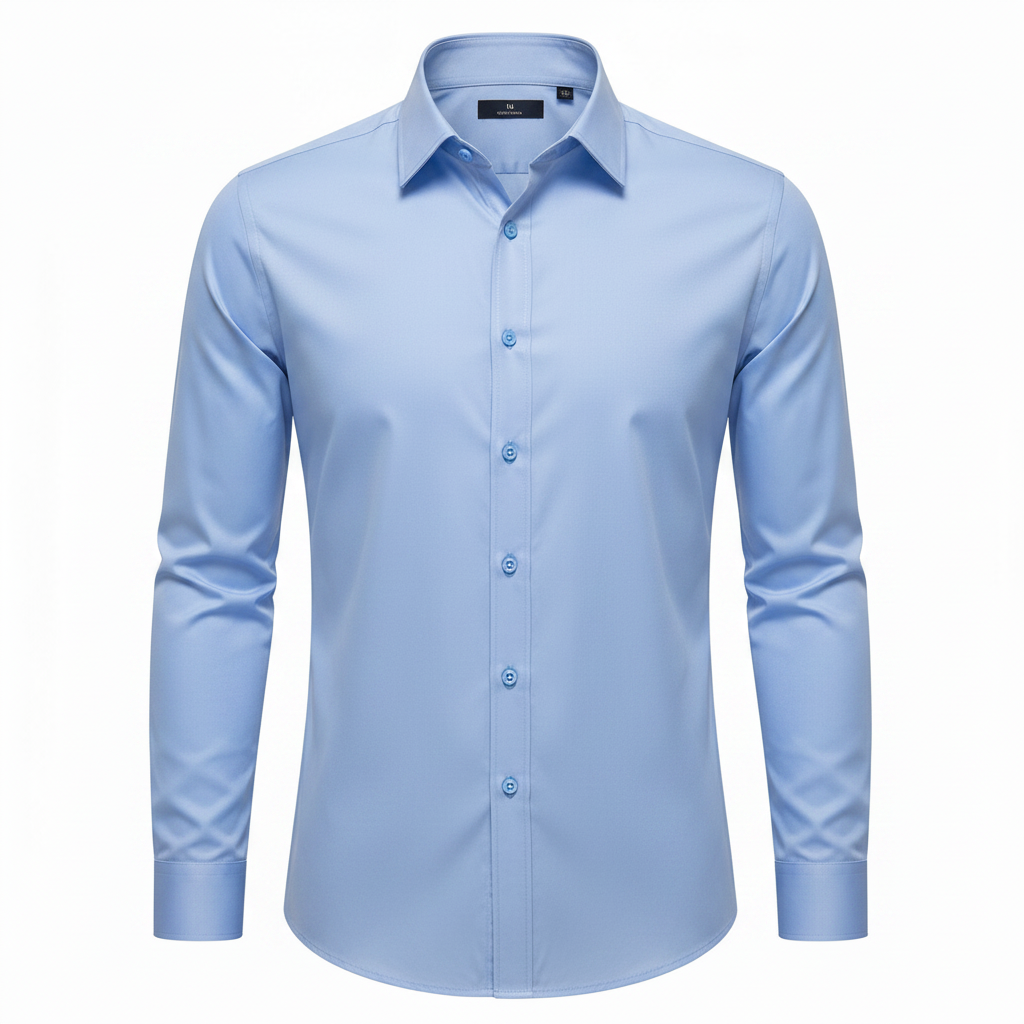Plain Sky Blue Dress Shirt