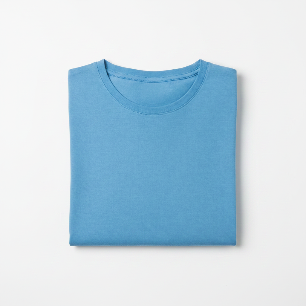 Plain Sky Blue T-Shirt For Men