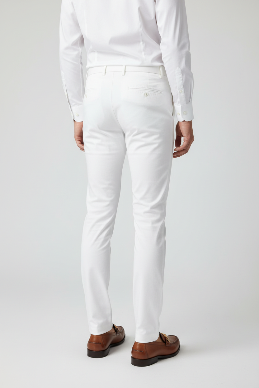 White Regular Fit Dress Pant