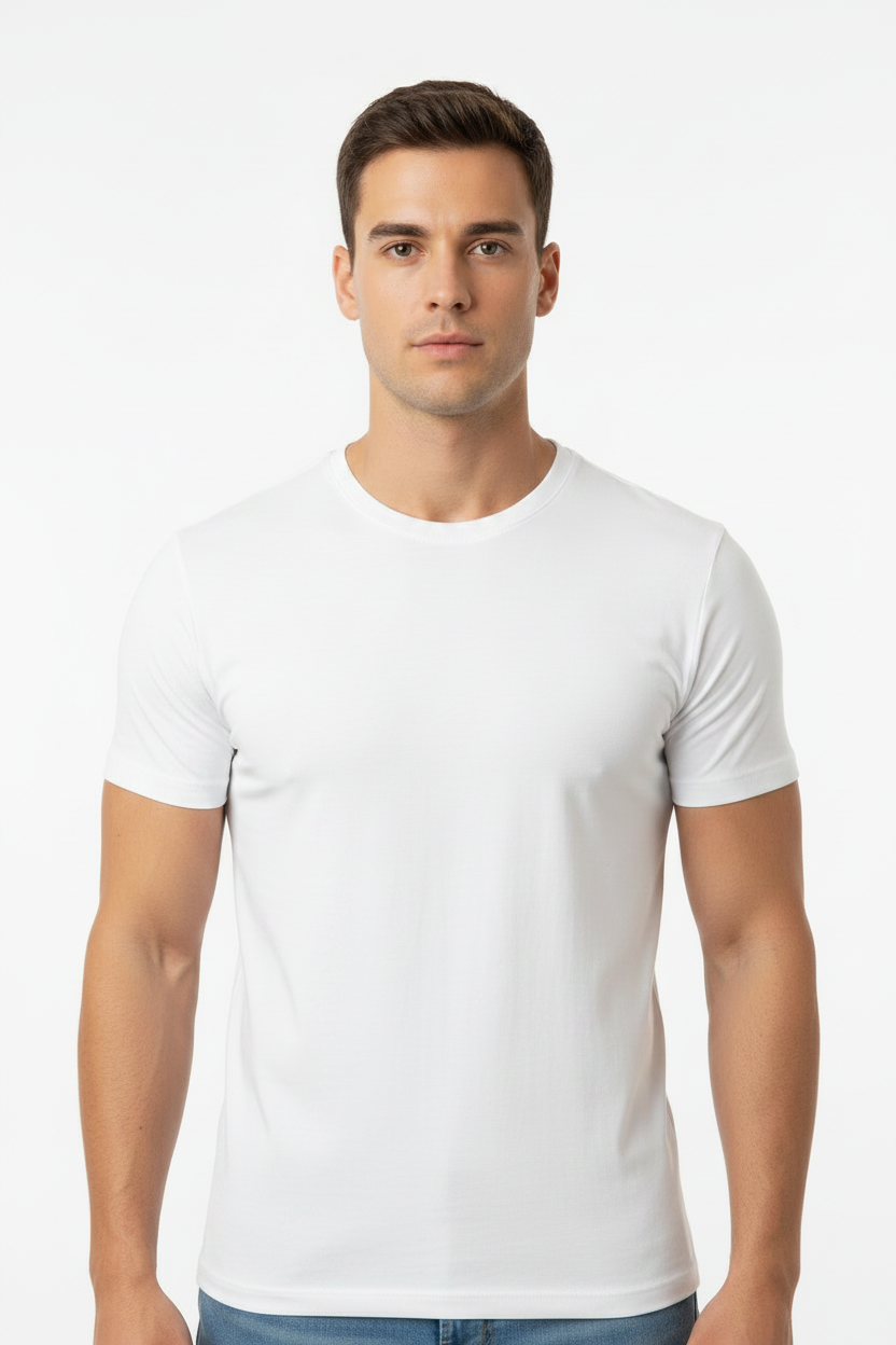 Plain White T-Shirt For Men